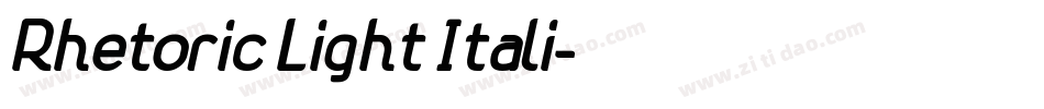 Rhetoric Light Itali字体转换